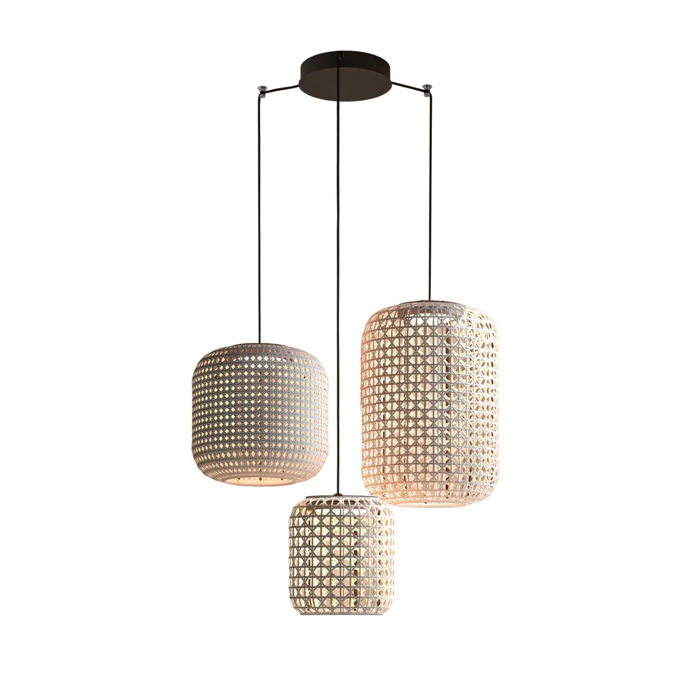 Nans Pendant, Triple Cluster, Beige, LED, 28.5W, Triac Dim, IP54
