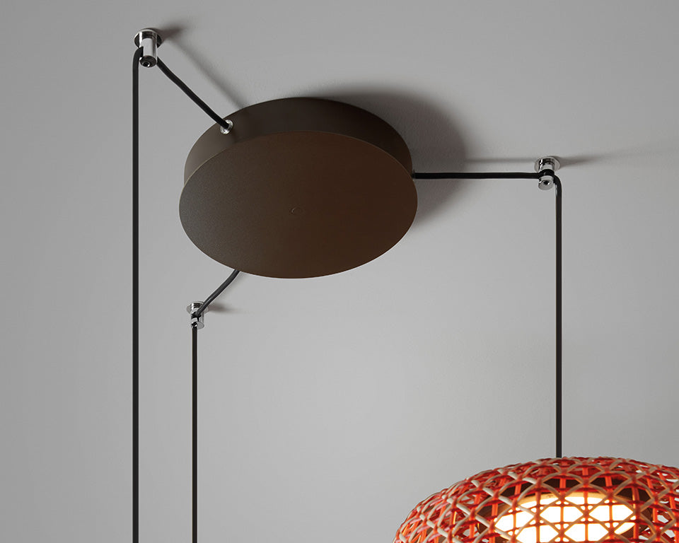 Nans Pendant, Triple Cluster, Beige, LED, 28.5W, Triac Dim, IP54
