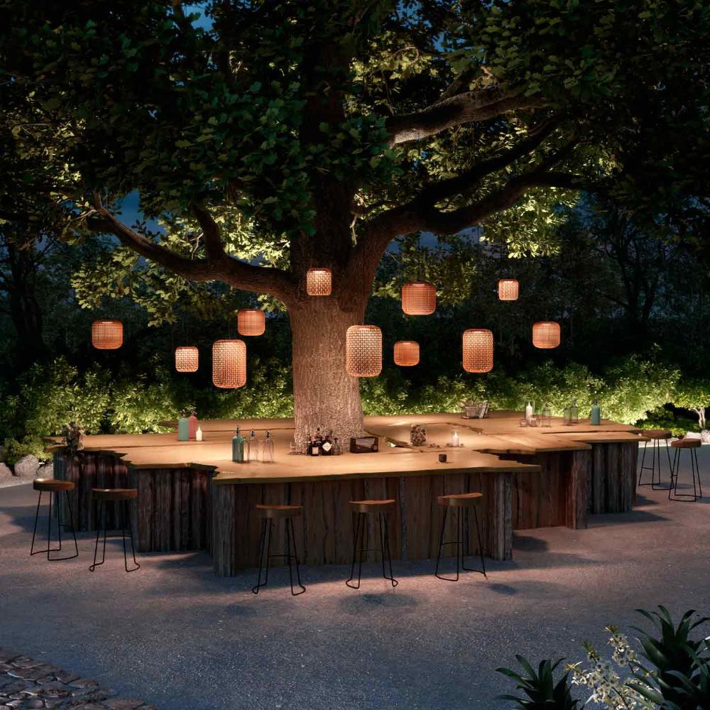 Nans Pendant, Triple Cluster, Beige, LED, 28.5W, Triac Dim, IP54