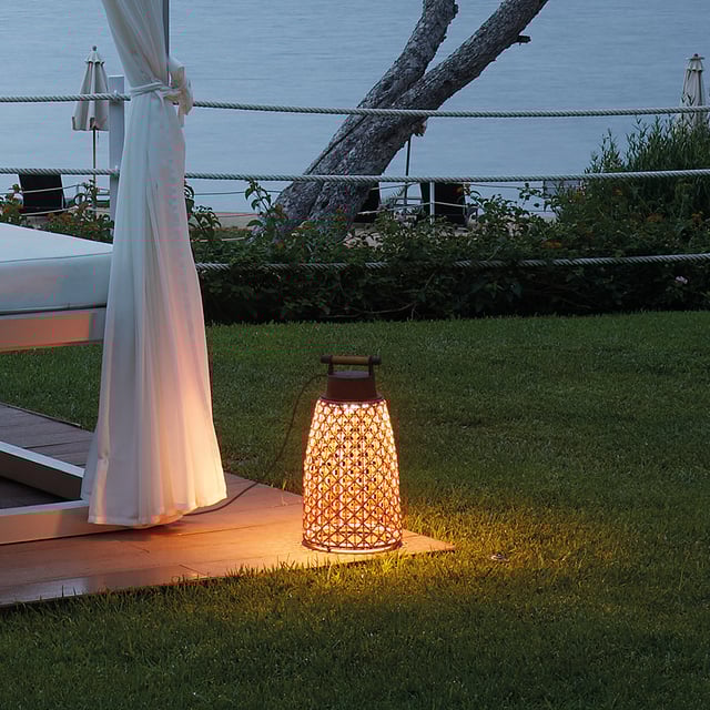 Nans Table, Cone, 49 cm, Beige, LED, 6.3W, Touch Dim, Plugs In, IP54