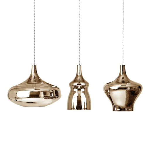 Nostalgia Pendant, Gold Glass, LED, Triac Dim, IP20