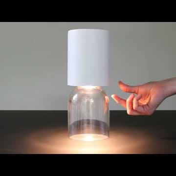 Nui Mini Wireless Table, White Shade, LED, Touch Dim, IP54