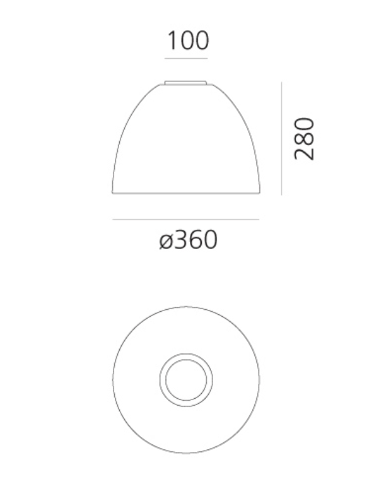Nur Ceiling, White Gloss, E27, IP20