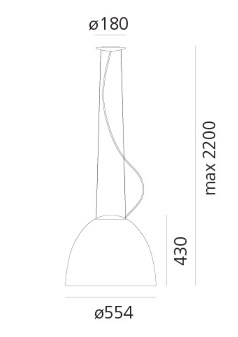 Nur Pendant, Black Gloss, IP20