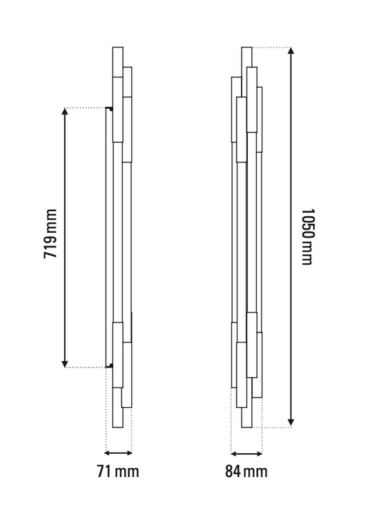 Org Wall, Linear, 1050 L, Gold, LED, Triac Dim, IP20