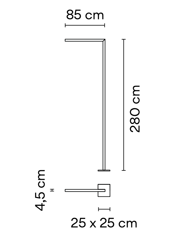 Palo Alto Floor, 1 Light, 280 cm, Green, LED, 15W, On/Off, IP65
