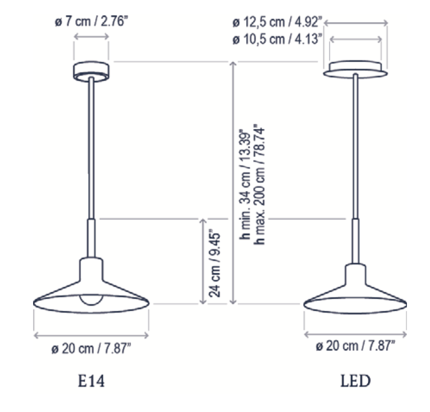 Platet Pendant, Brass, Surface, E14, IP20