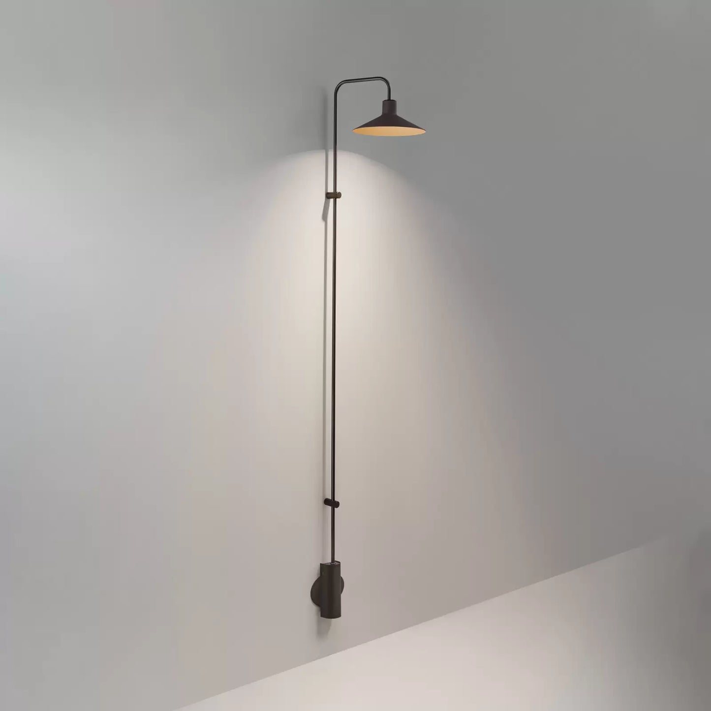 Platet Wall, Long Arm, Terracotta, LED, 4.2W, Thumbswitch, IP20