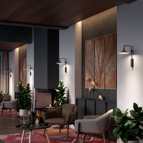 Platet Wall, Terracotta, LED, 4.2W, Thumbswitch, IP20