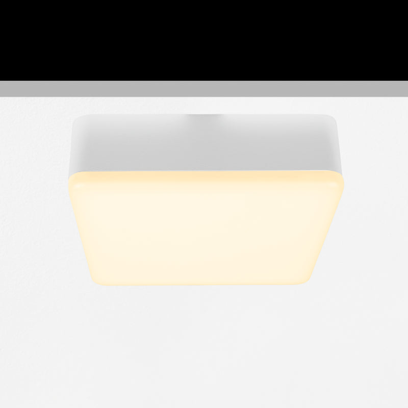 Sol Ceiling Light, Medium, Square, White, 11.5W, LED, Dim, IP54