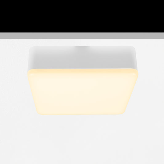 Sol Ceiling Light, Medium, Square, White, 11.5W, LED, Dim, IP54