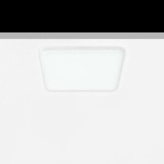 Sol Semi-Flush Downlight, Small, Square, White, 9W, LED, Dim, IP54