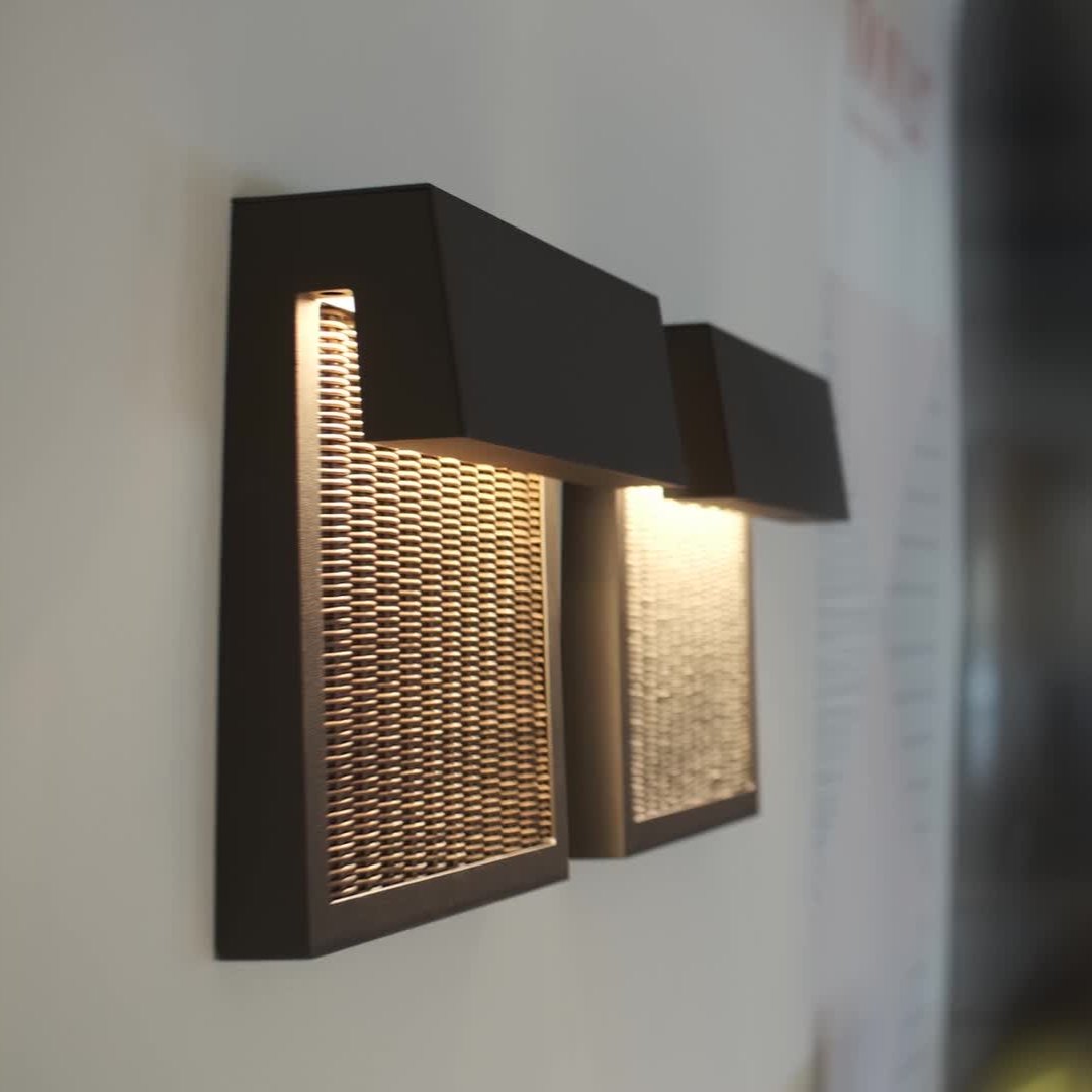 Sisal Wall, Brown Weave, LED, 9.1W, Triac Dim, IP66