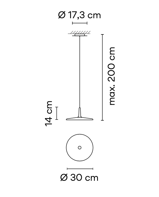 Skan Pendant, 30 cm, White, 9.3W, LED, Dim