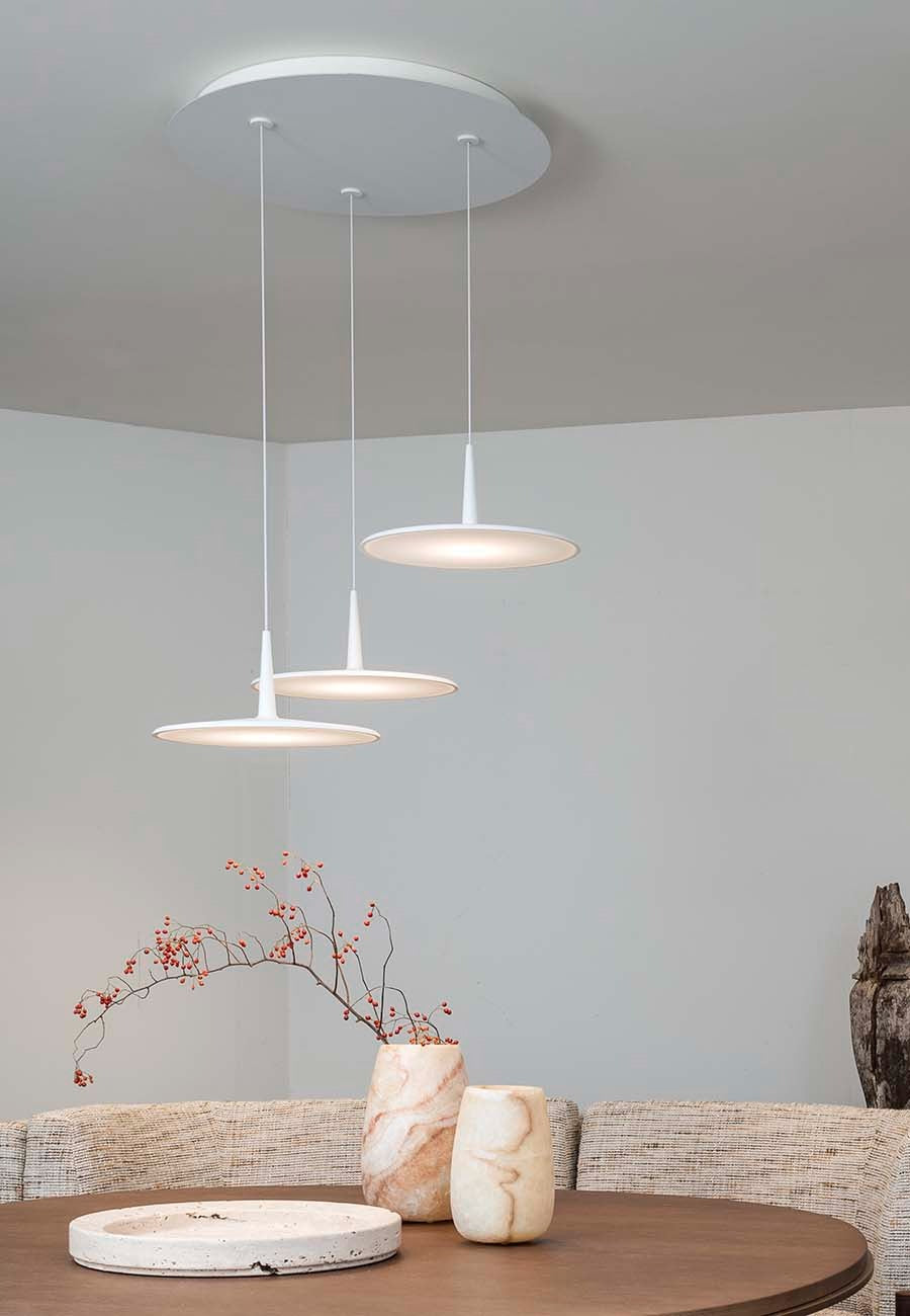 Skan Pendant, 30 cm, White, 9.3W, LED, Dim