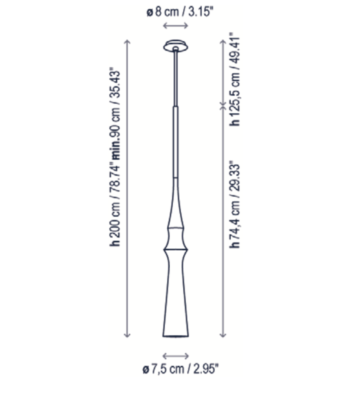 Slend Pendant 3, White, GU10, IP20