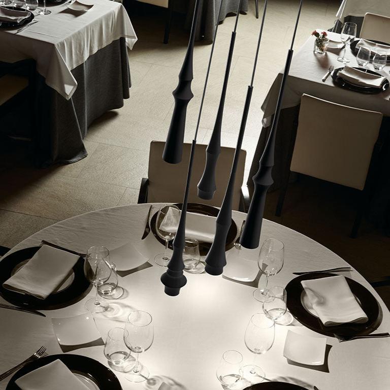 Slend Pendant, Triple Cluster, Black, GU10, IP20