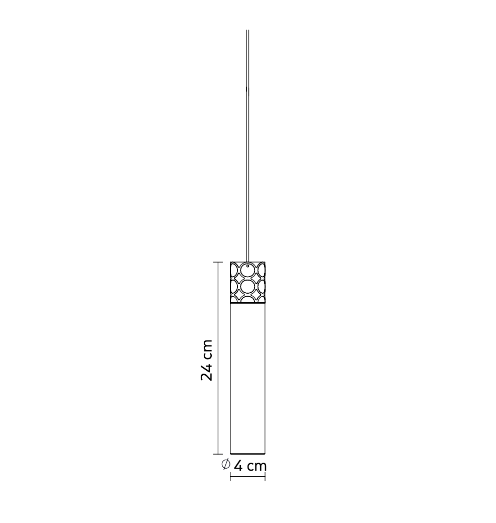 Smug Pendant Element, Long, Gold with Clear Crystal, Short, LED, 3K, 1289 lm, Triac Dim