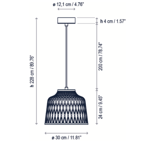 Soft Pendant, Grey, E27, Triac Dim, IP44