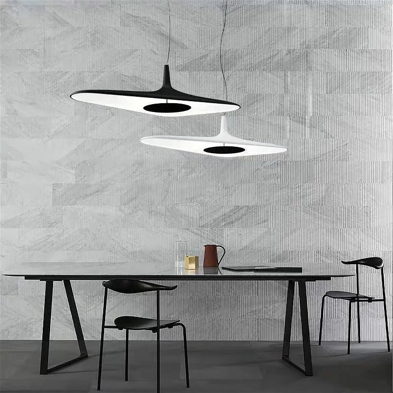 Soleil Noir Pendant, Black with White Interior, LED, 35W, Push or DALI Dim