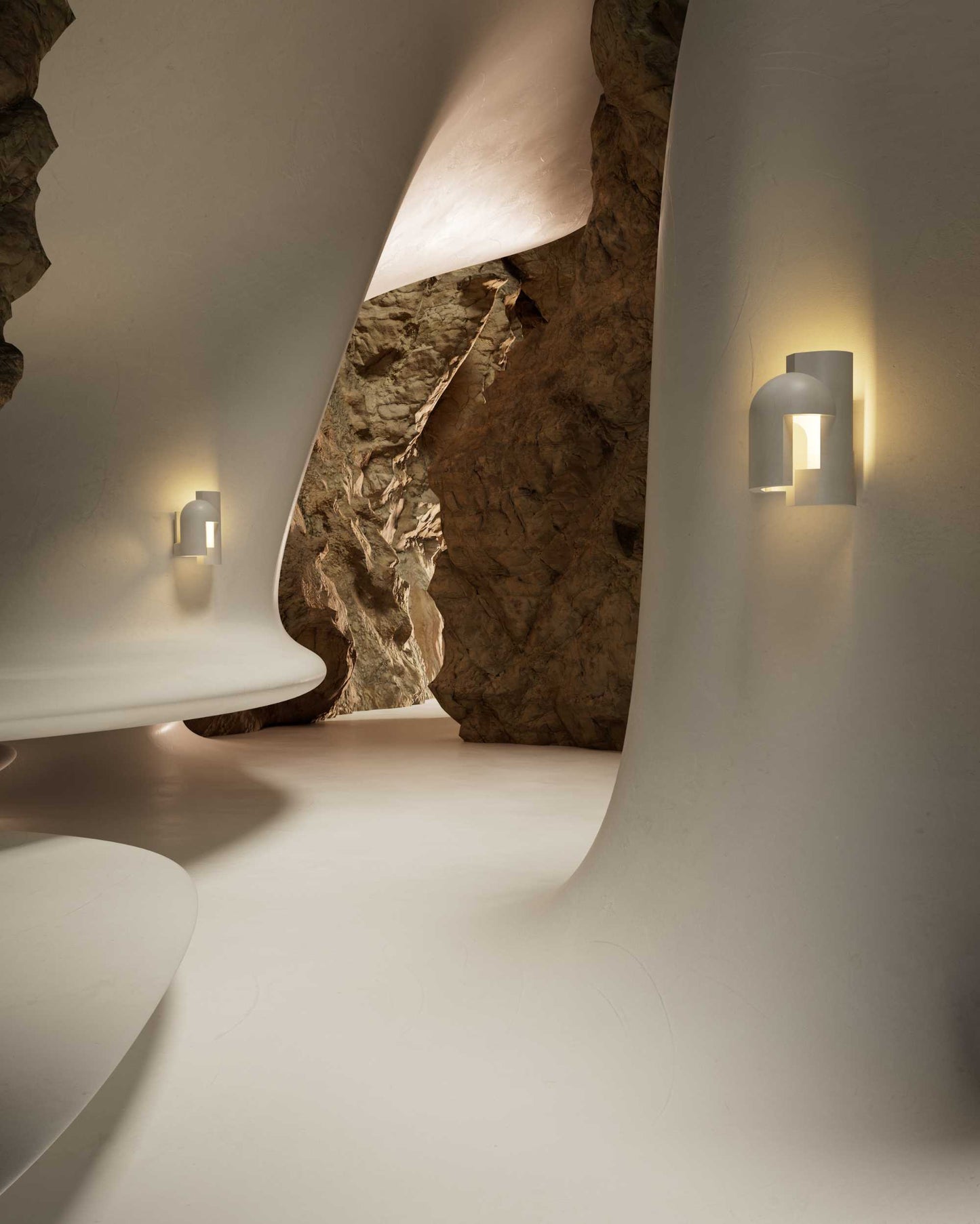 Soul 2 Wall, White Plaster with Gold Leaf, LED, Triac Dim, IP20