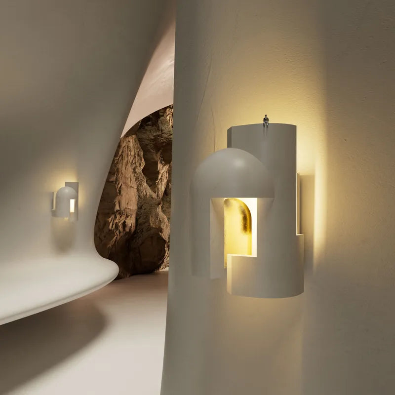 Soul 2 Wall, White Plaster with Gold Leaf, LED, Triac Dim, IP20