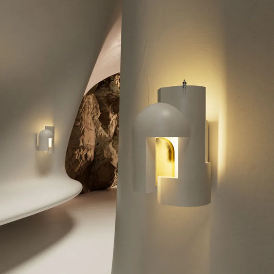 Soul 1 Wall, White Plaster with Gold Leaf, LED, Plug In, IP20