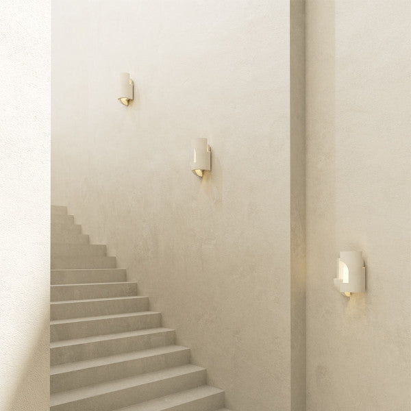Soul 2 Wall, White Plaster with Gold Leaf, LED, Triac Dim, IP20