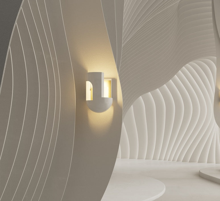 Soul 2 Wall, White Plaster with Gold Leaf, LED, Triac Dim, IP20