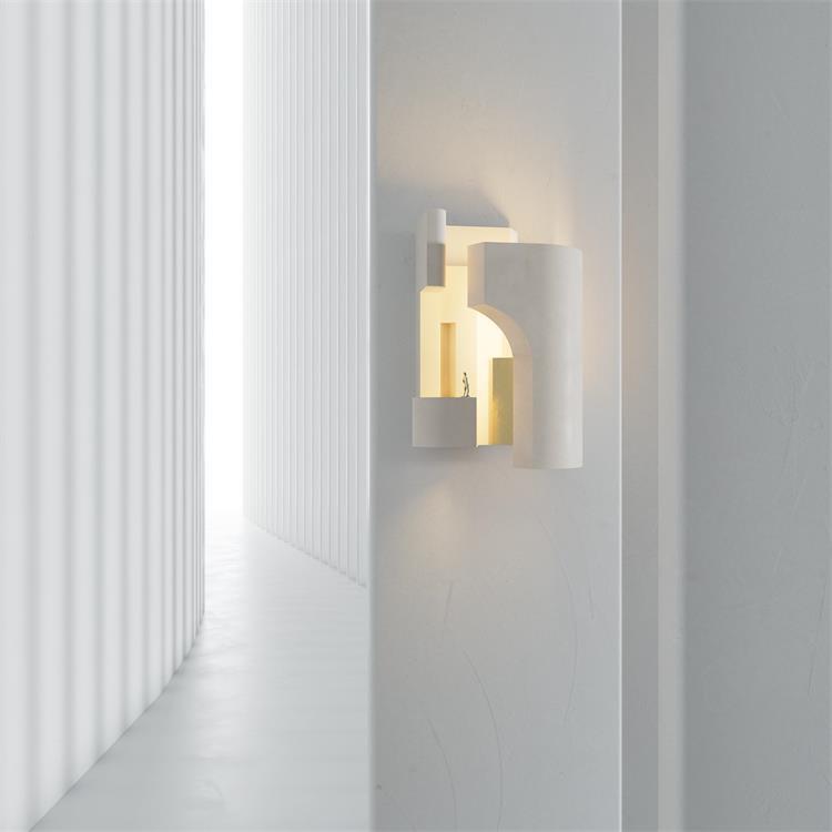 Soul 2 Wall, White Plaster with Gold Leaf, LED, Triac Dim, IP20