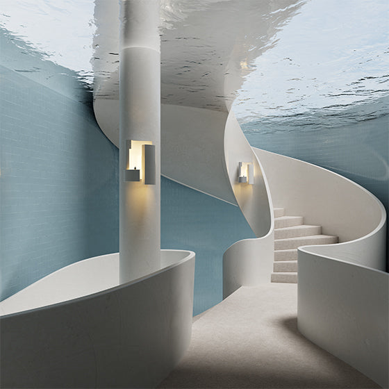 Soul 2 Wall, White Plaster with Gold Leaf, LED, Triac Dim, IP20