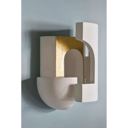 Soul 2 Wall, White Plaster with Gold Leaf, LED, Triac Dim, IP20