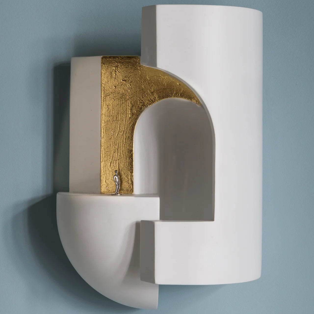 Soul 2 Wall, White Plaster with Gold Leaf, LED, Triac Dim, IP20
