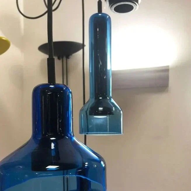 Starlight Pendant, Blue Glass, Cone, GU10, IP20