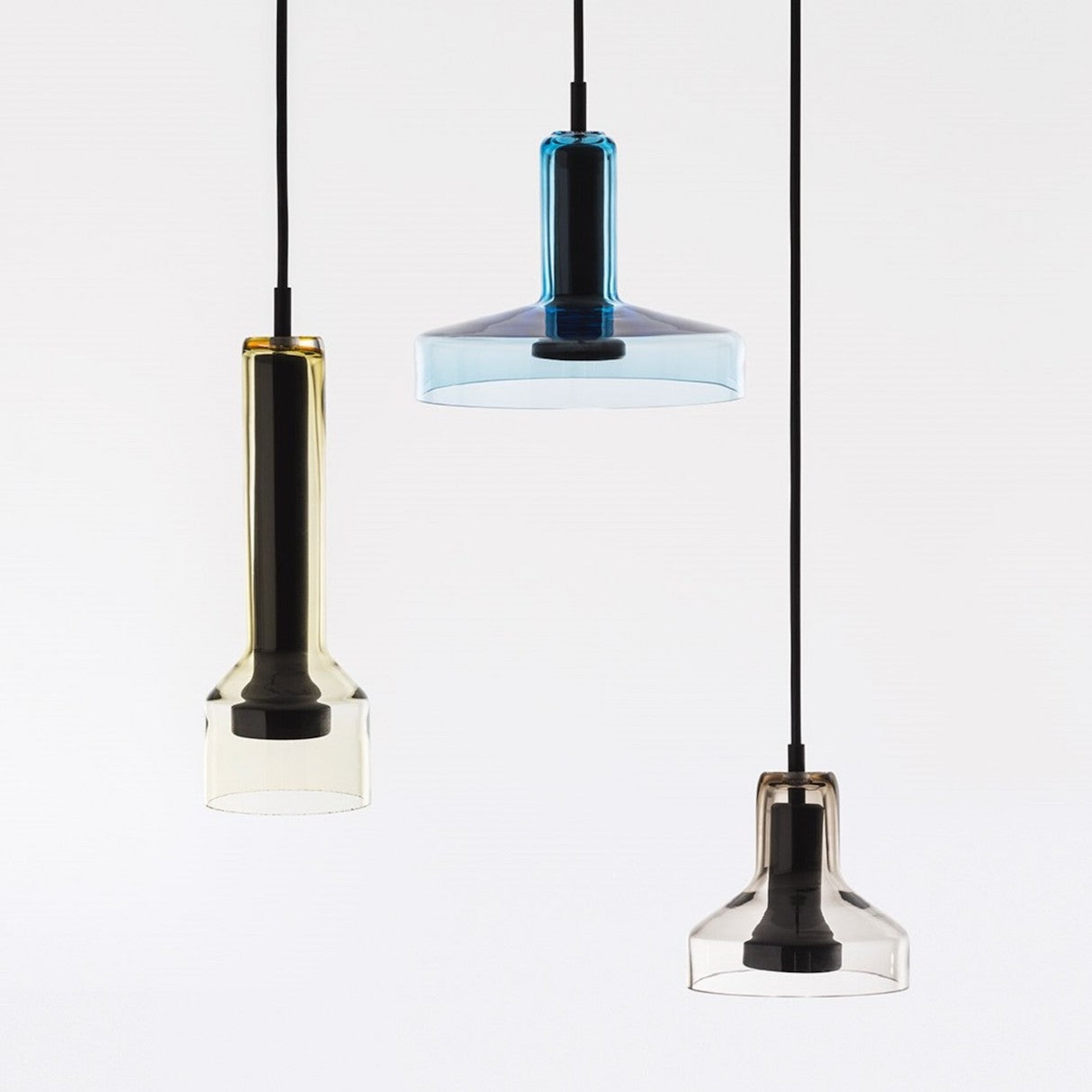 Starlight Pendant, Blue Glass, Cone, GU10, IP20