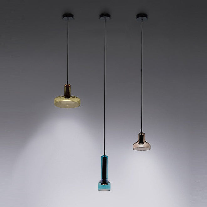 Starlight Pendant, Blue Glass, Cone, GU10, IP20