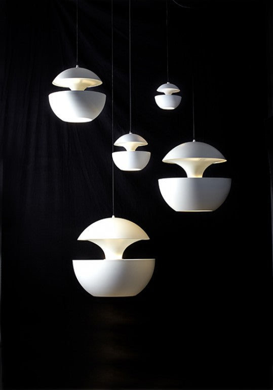 Sun Pendant, 450 mm, White with Copper Interior, E27, IP20