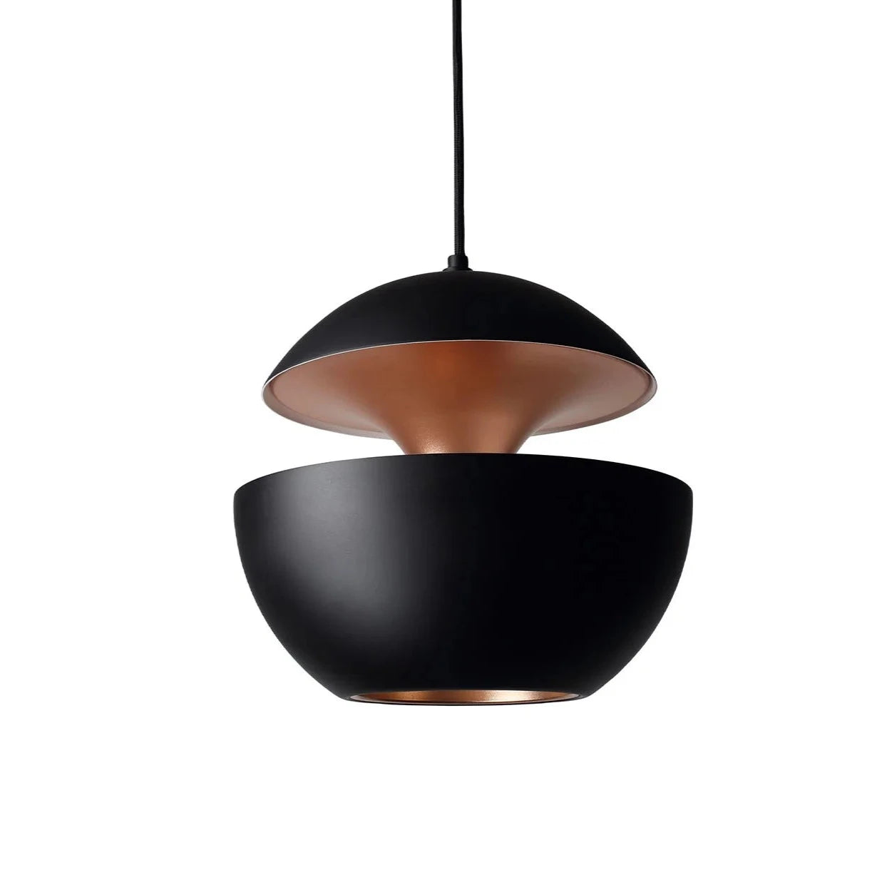 Sun Pendant, 350 mm, Black with Copper Interior, E27, IP20