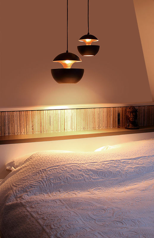 Sun Pendant, 350 mm, Black with Copper Interior, E27, IP20