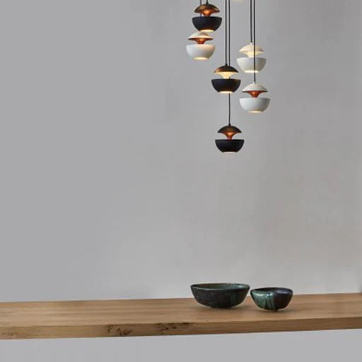 Sun Pendant, 100 mm, White with Copper Interior, G4, IP20