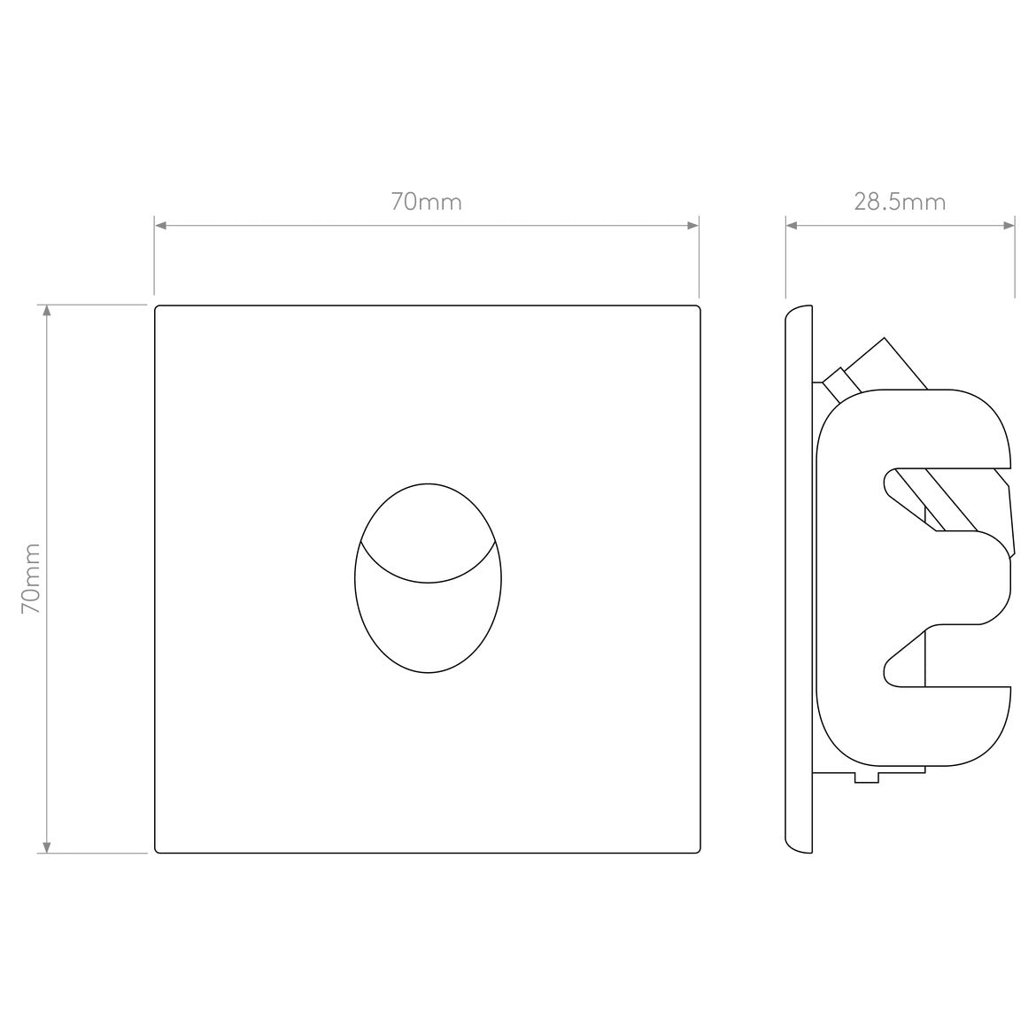 Astro Tango step light technical drawing