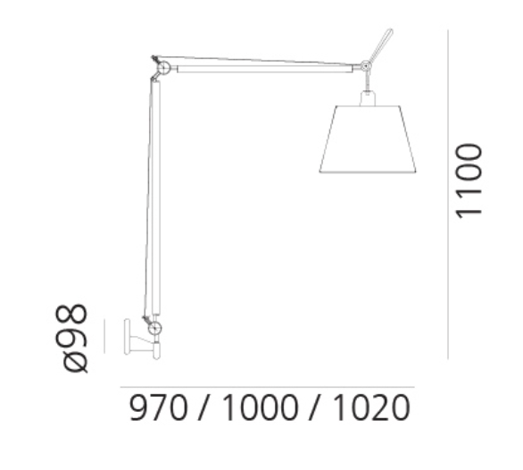 Tolomeo Wall, Mega, Parchment Shade, E27, IP20