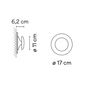 Top Wall, 17 cm ø, Soft Pink, LED, On/Off, IP20