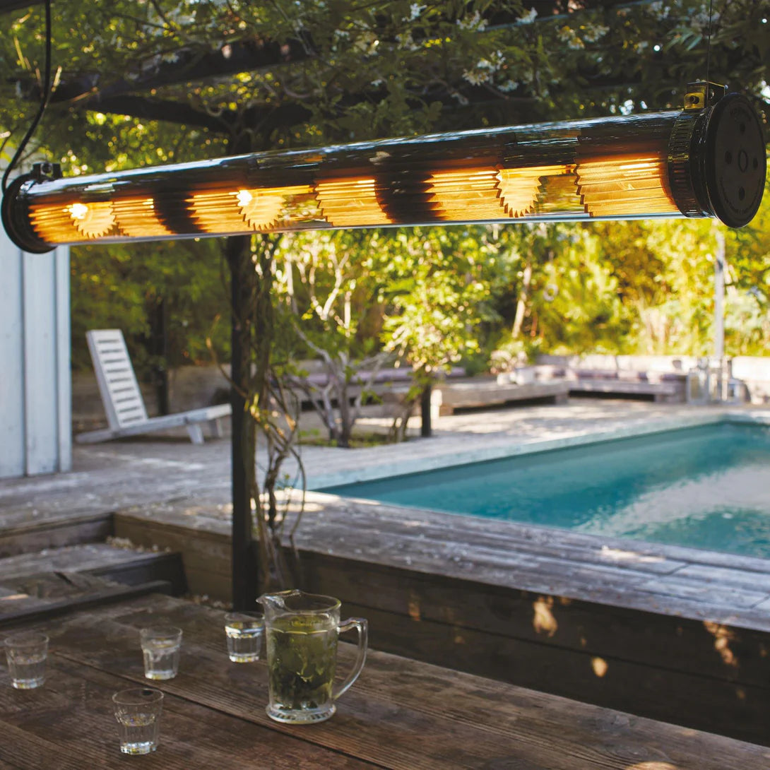 Tube Bulb Pendant, Linear Vertical, 132 cm, Silver Reflector No Mesh, E27, IP64