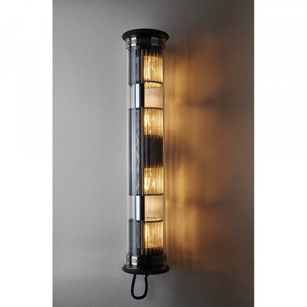 Tube Bulb Pendant, Linear Vertical, 72 cm, Silver Reflector No Mesh, E27, IP64