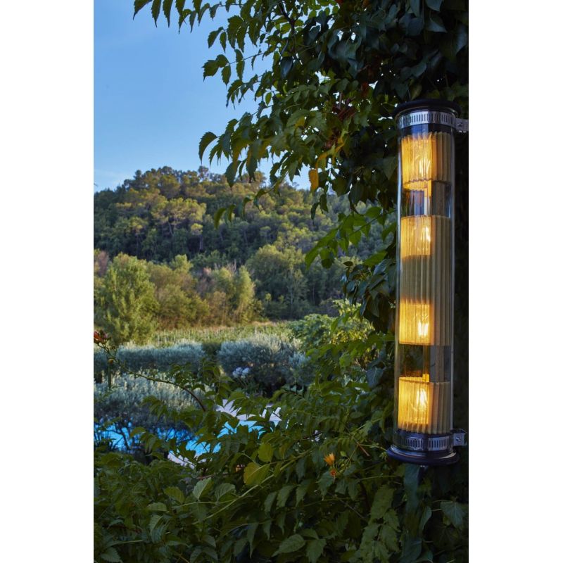 Tube Bulb Pendant, Linear Vertical, 132 cm, Silver Reflector No Mesh, E27, IP64