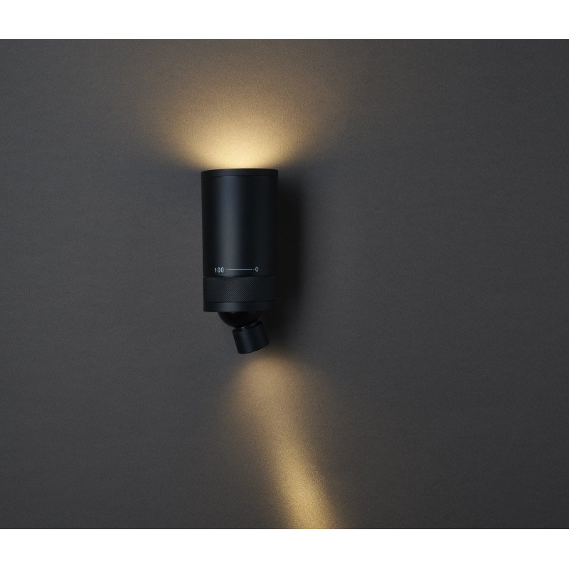 Vision Omni Adjustable Reading Wall, Black, LED, Thumbswitch Dim x1, IP20
