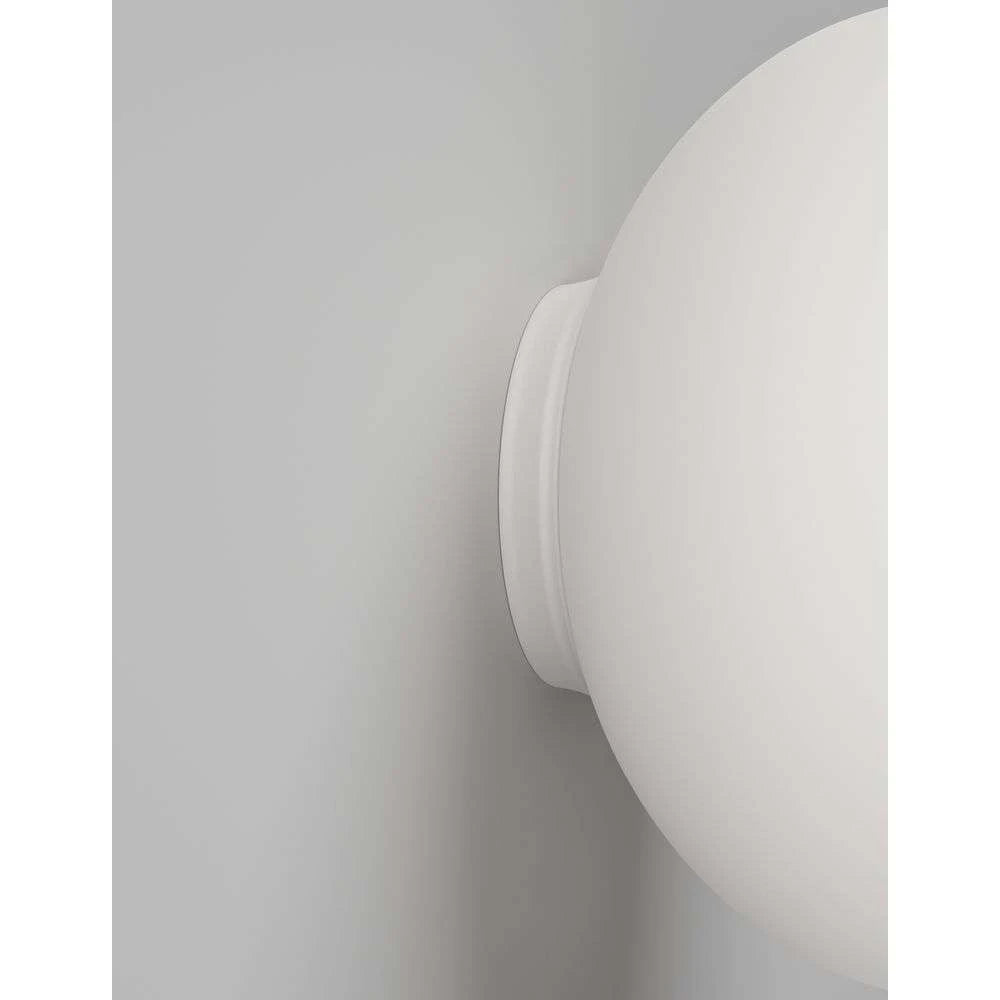 Volum Wall, 14 cm, White Glass, E14, IP54
