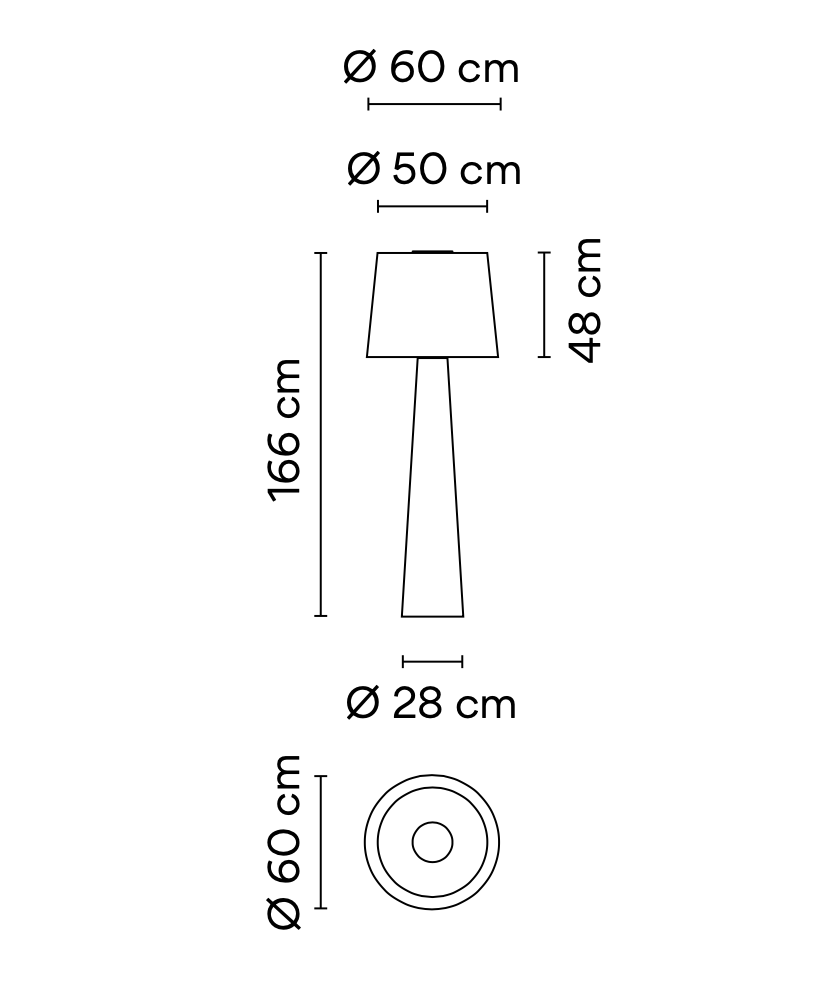 Wind Floor, Filament Stem, Small, Sand, LED, 27.4W, On/Off, Plugs In, IP64