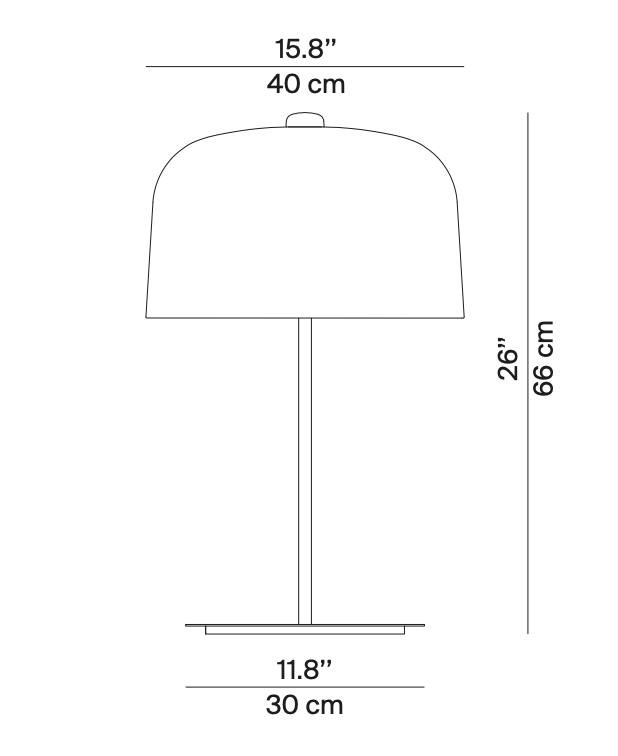 Zile Table, Large, Grey, E27, IP20